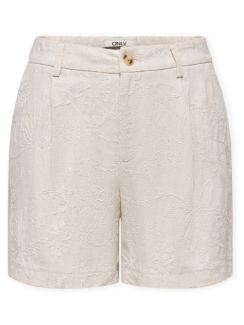 shorts & βερμούδες vila only siesta linen shorts - moonbeam σε προσφορά
