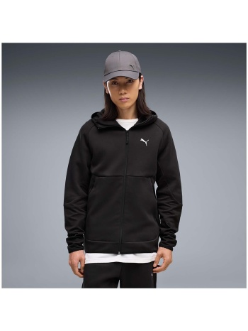 t-shirt με κουκούλα puma tech slim elevated full-zip hoodie