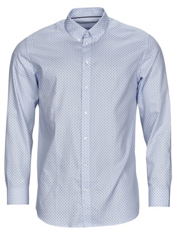 πουκάμισο με μακριά μανίκια selected ethan micro motif slim σε προσφορά