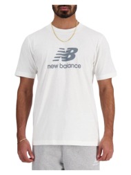 t-shirt με κοντά μανίκια new balance t-shirt sport essentials logo blanc 100% coton |