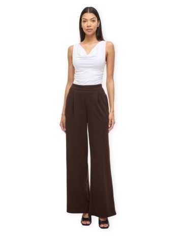παντελόνια vila noos benne wide trousers - coffee bean |