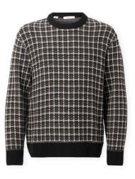 πουλόβερ selected mikolas knit - black/demitasse |