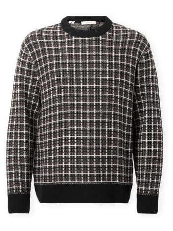 πουλόβερ selected mikolas knit - black/demitasse |