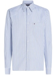πουκάμισο με μακριά μανίκια tommy hilfiger poplin thin stripe r |