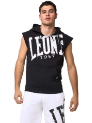 t-shirt με κουκούλα leone 1947 man hoody sleeveless boxing legend |