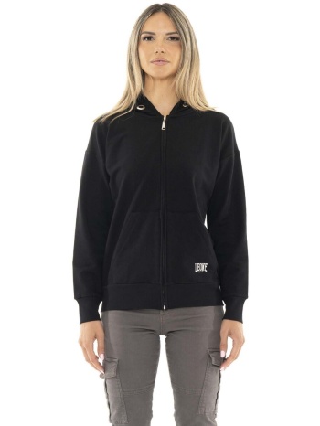 t-shirt με κουκούλα leone 1947 woman hoody full zip black σε προσφορά