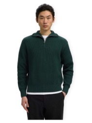 πουλόβερ selected noos dry half zip knit - pine grove |