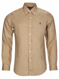 πουκάμισο με μακριά μανίκια polo ralph lauren chemise coupe droite en lin