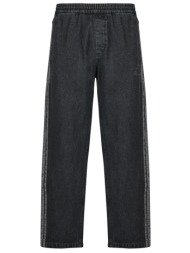 tζιν σε ίσια γραμή adidas stadium regular fit denim full length open hem tracksuit bottoms