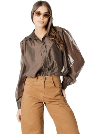 πουκάμισα i am simona ballon voile shirt 26672 |