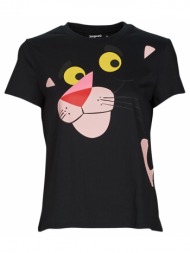 t-shirt με κοντά μανίκια desigual hello pink panther