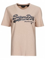 t-shirt με κοντά μανίκια superdry vintage logo borough tee