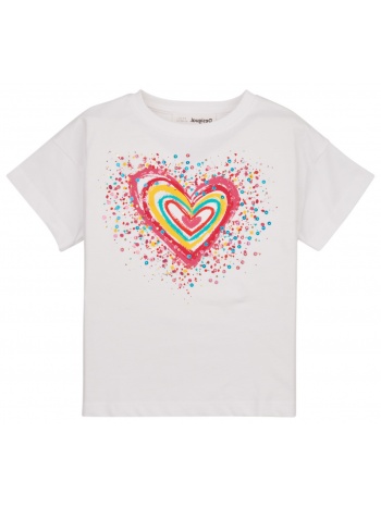 t-shirt με κοντά μανίκια desigual ts_heart