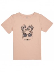 t-shirt με κοντά μανίκια only kogkita-reg-s/s-amour-top-jrs