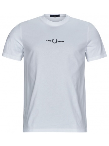 t-shirt με κοντά μανίκια fred perry embroidered t-shirt
