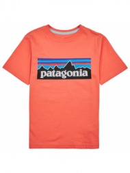 t-shirt με κοντά μανίκια patagonia boys logo t-shirt