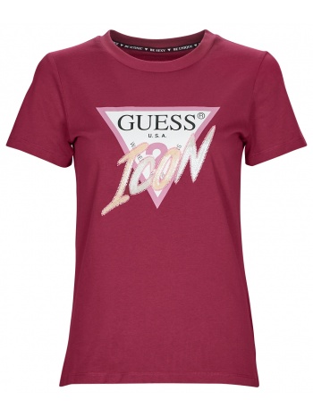 t-shirt με κοντά μανίκια guess ss cn icon tee