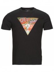 t-shirt με κοντά μανίκια guess ss bsc abstract tri logo tee