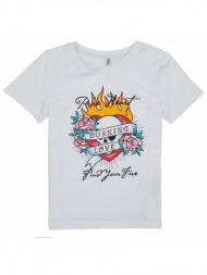 t-shirt με κοντά μανίκια only kogalice-reg-s/s-burning-top-box-jrs