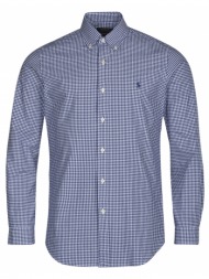 πουκάμισο με μακριά μανίκια polo ralph lauren chemise ajustee en popline de coton col boutonne