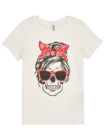 t-shirt με κοντά μανίκια only kogemma reg s/s skull top cs σε προσφορά