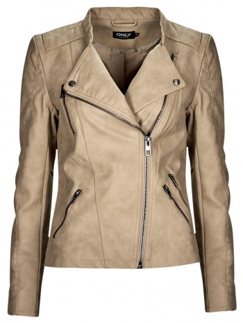 δερμάτινο μπουφάν only onlava faux leather biker otw