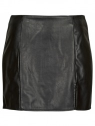 κοντές φούστες only onlleni faux leather slit skirt pnt