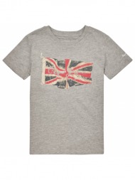 t-shirt με κοντά μανίκια pepe jeans flag logo jr s/s n
