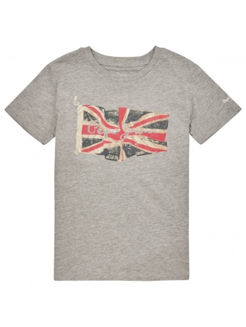 t-shirt με κοντά μανίκια pepe jeans flag logo jr s/s n σε προσφορά