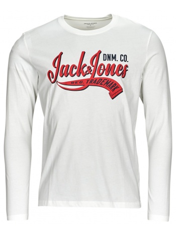 μπλουζάκια με μακριά μανίκια jack & jones jjelogo tee ls