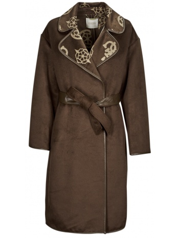 παλτό guess ludovica logo wrap coat σε προσφορά