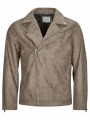 δερμάτινο μπουφάν jack & jones jjrocky faux suede biker jacket