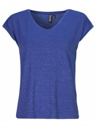 t-shirt με κοντά μανίκια pieces pcbillo tee lurex stripes