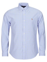 πουκάμισο με μακριά μανίκια polo ralph lauren chemise coupe droite en oxford petits carreaux vichy