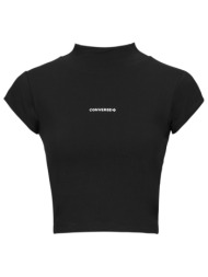 t-shirt με κοντά μανίκια converse wordmark top black