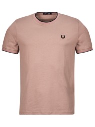 t-shirt με κοντά μανίκια fred perry twin tipped t-shirt