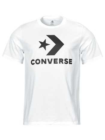 t-shirt με κοντά μανίκια converse star chevron tee white