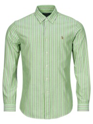 πουκάμισο με μακριά μανίκια polo ralph lauren chemise coupe droite en oxford rayee