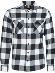 πουκάμισο με μακριά μανίκια dickies new sacramento shirt black σύνθεση: βαμβάκι