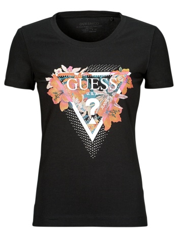 t-shirt με κοντά μανίκια guess tropical triangle