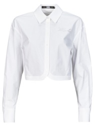 πουκάμισα karl lagerfeld crop poplin shirt