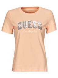 t-shirt με κοντά μανίκια guess sequins logo tee