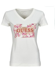 t-shirt με κοντά μανίκια guess logo flowers