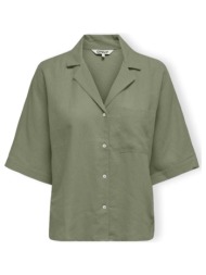 μπλούζα only noos tokyo life shirt s/s - oil green