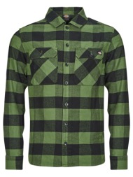 πουκάμισο με μακριά μανίκια dickies new sacramento shirt pine green