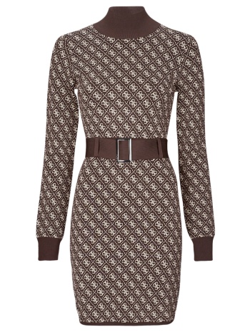 κοντά φορέματα guess lise 4g ls belted dress swtr