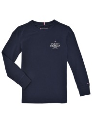 μπλουζάκια με μακριά μανίκια tommy hilfiger th logo puff print reg tee ls