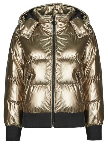 χοντρό μπουφάν guess bice metallic hoodie puffer