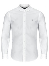 πουκάμισο με μακριά μανίκια polo ralph lauren chemise droite custom en oxford leger