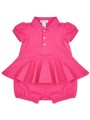 κοντά φορέματα polo ralph lauren ss peplum bu-one piece-shortall